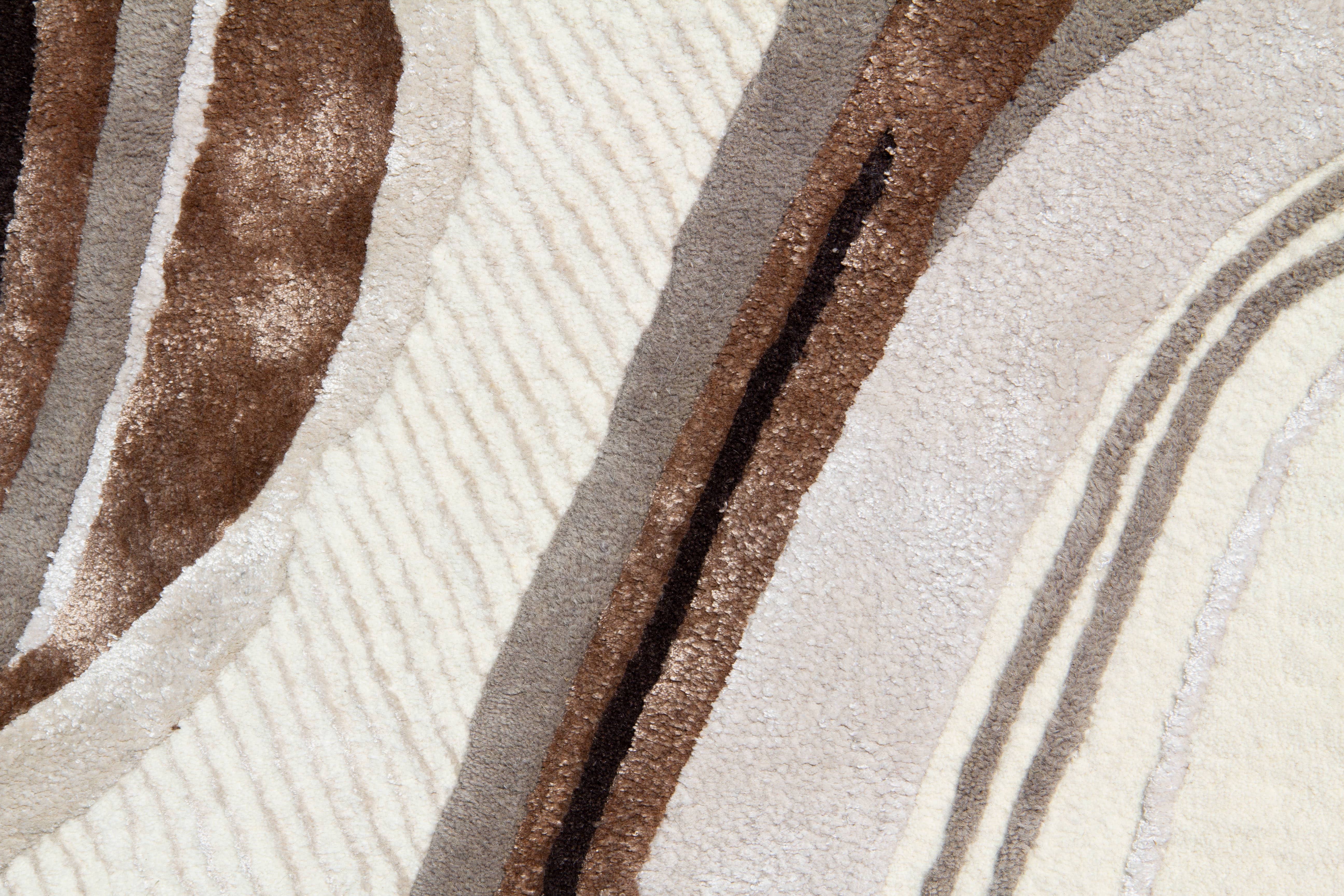 Moderner Teppich Lava Beige – Bild 4